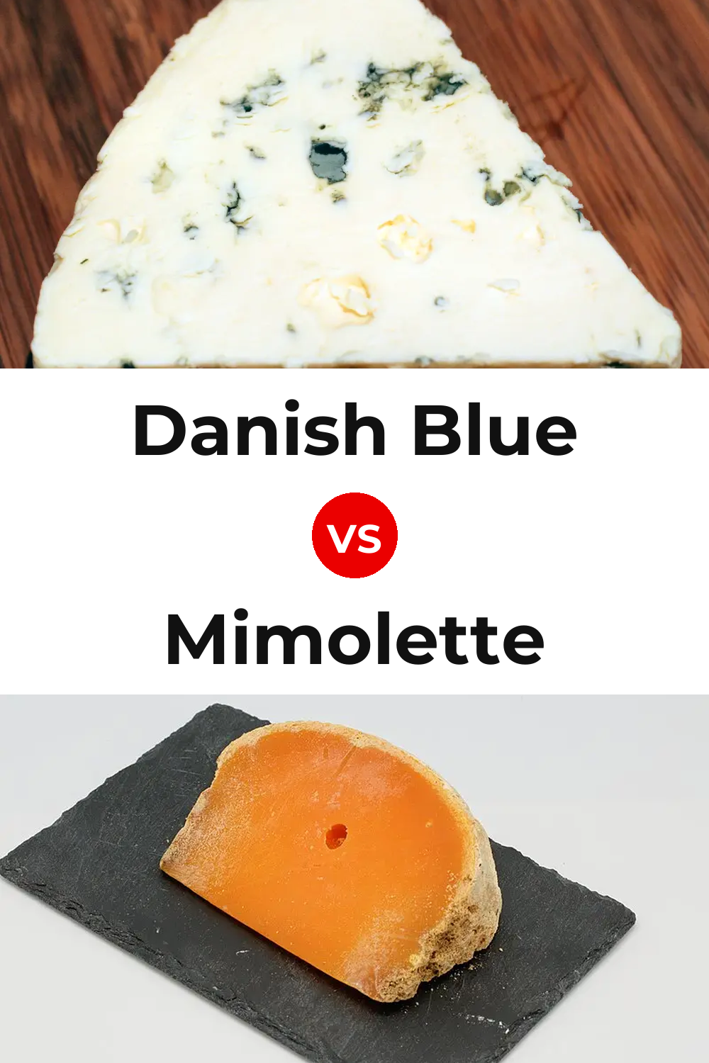 Danish Blue Cheese vs Mimolette Cheese Pinterest comparison
