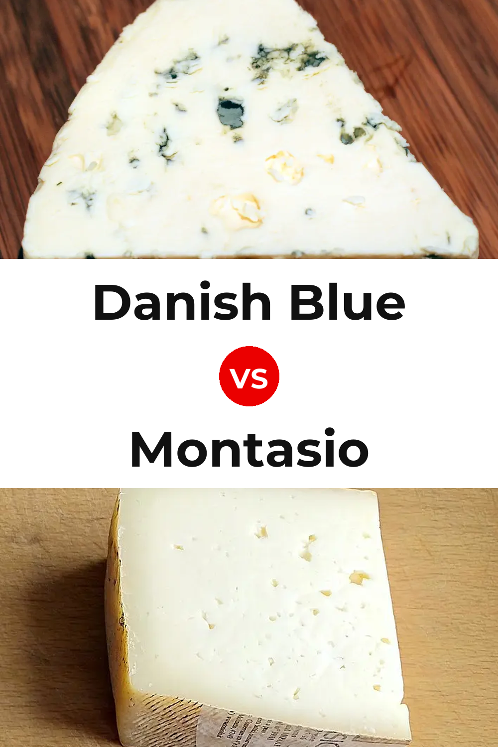 Danish Blue Cheese vs Montasio Cheese Pinterest comparison