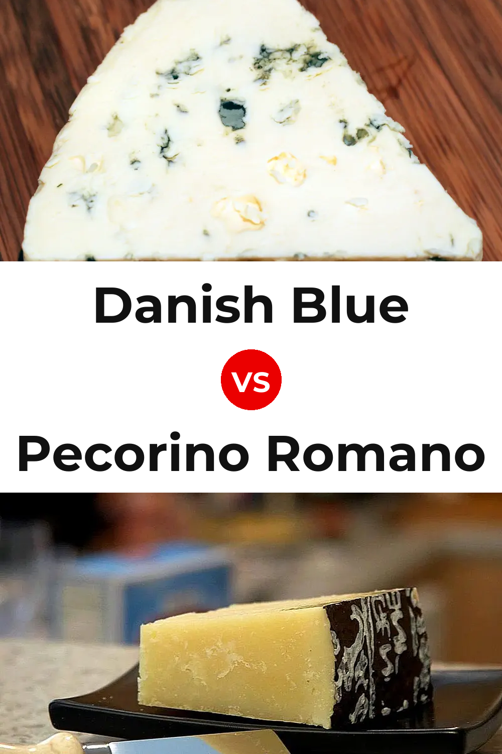 Danish Blue Cheese vs Pecorino Romano Cheese Pinterest comparison