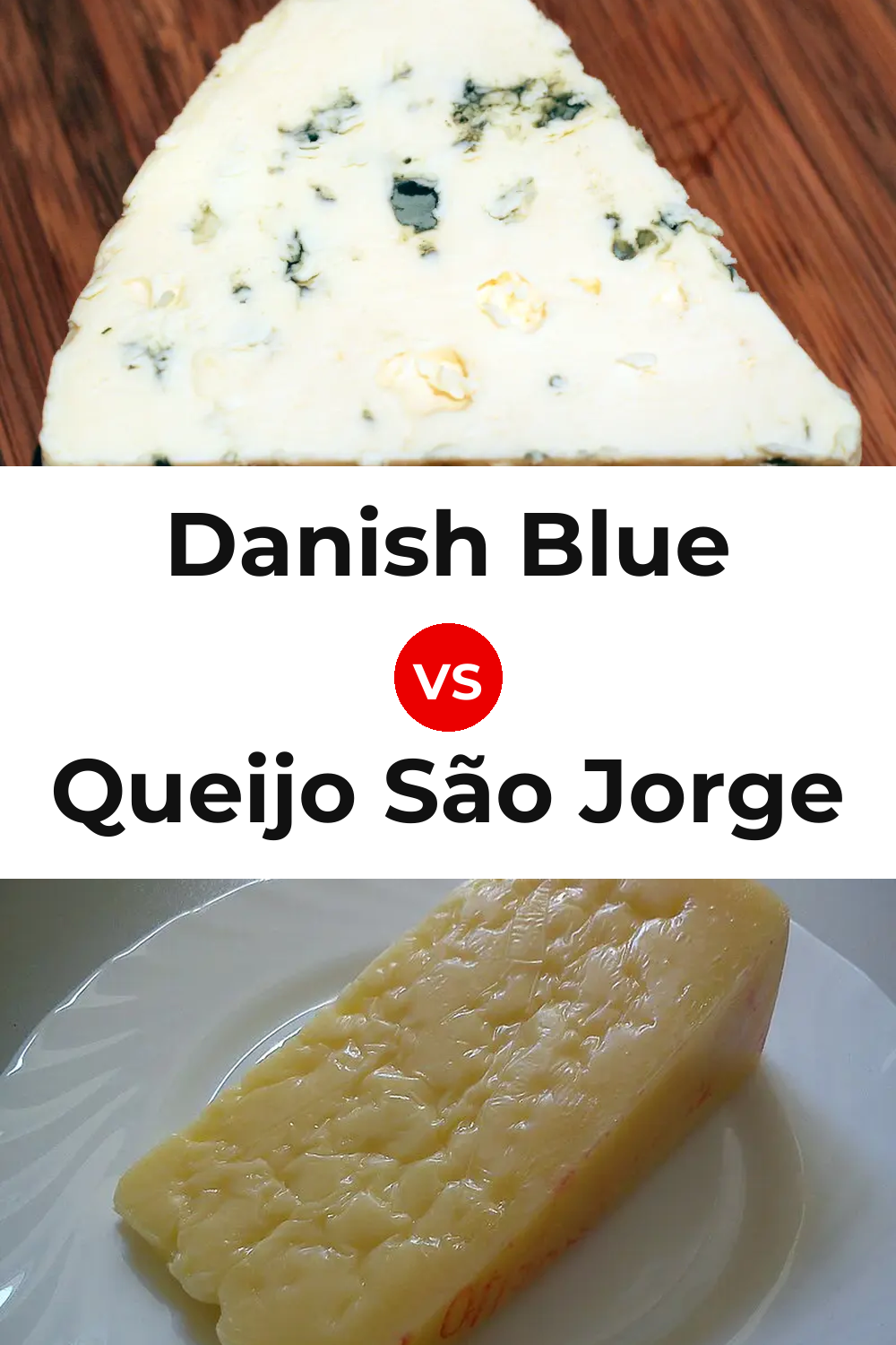 Danish Blue Cheese vs Queijo São Jorge Pinterest comparison