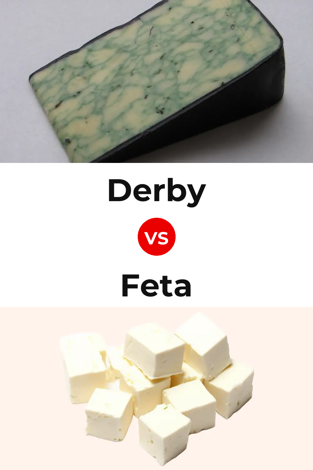 Derby Cheese vs Feta Cheese Pinterest comparison