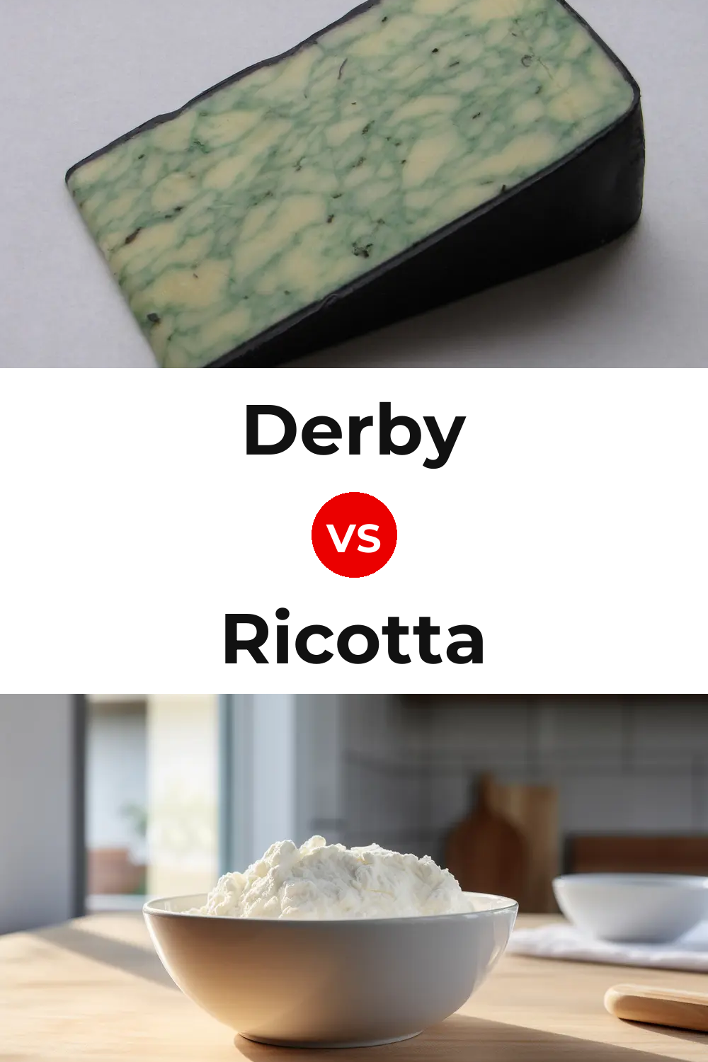 Derby Cheese vs Ricotta Cheese Pinterest comparison