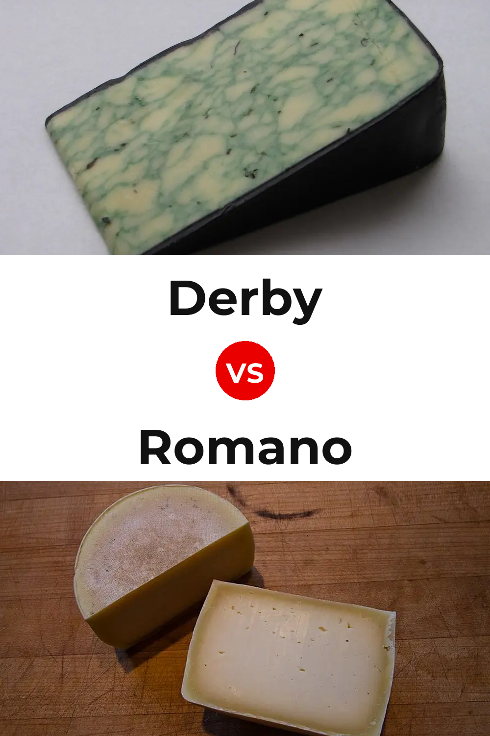 Derby Cheese vs Romano Cheese Pinterest comparison