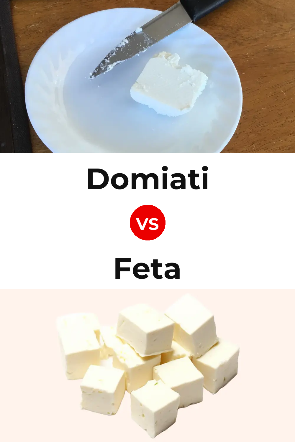 Domiati Cheese vs Feta Cheese Pinterest comparison