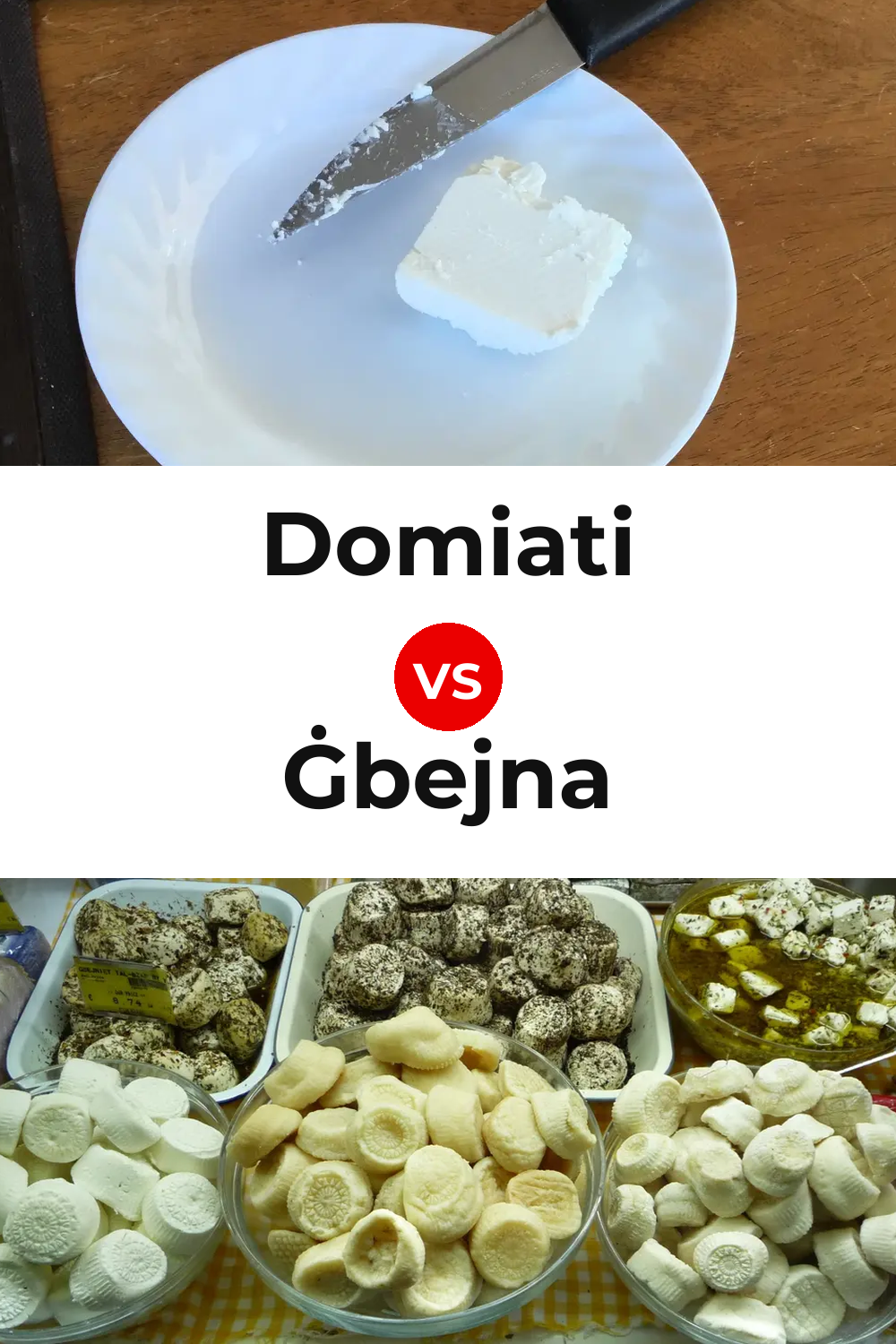 Domiati Cheese vs Ġbejna Cheese Pinterest comparison