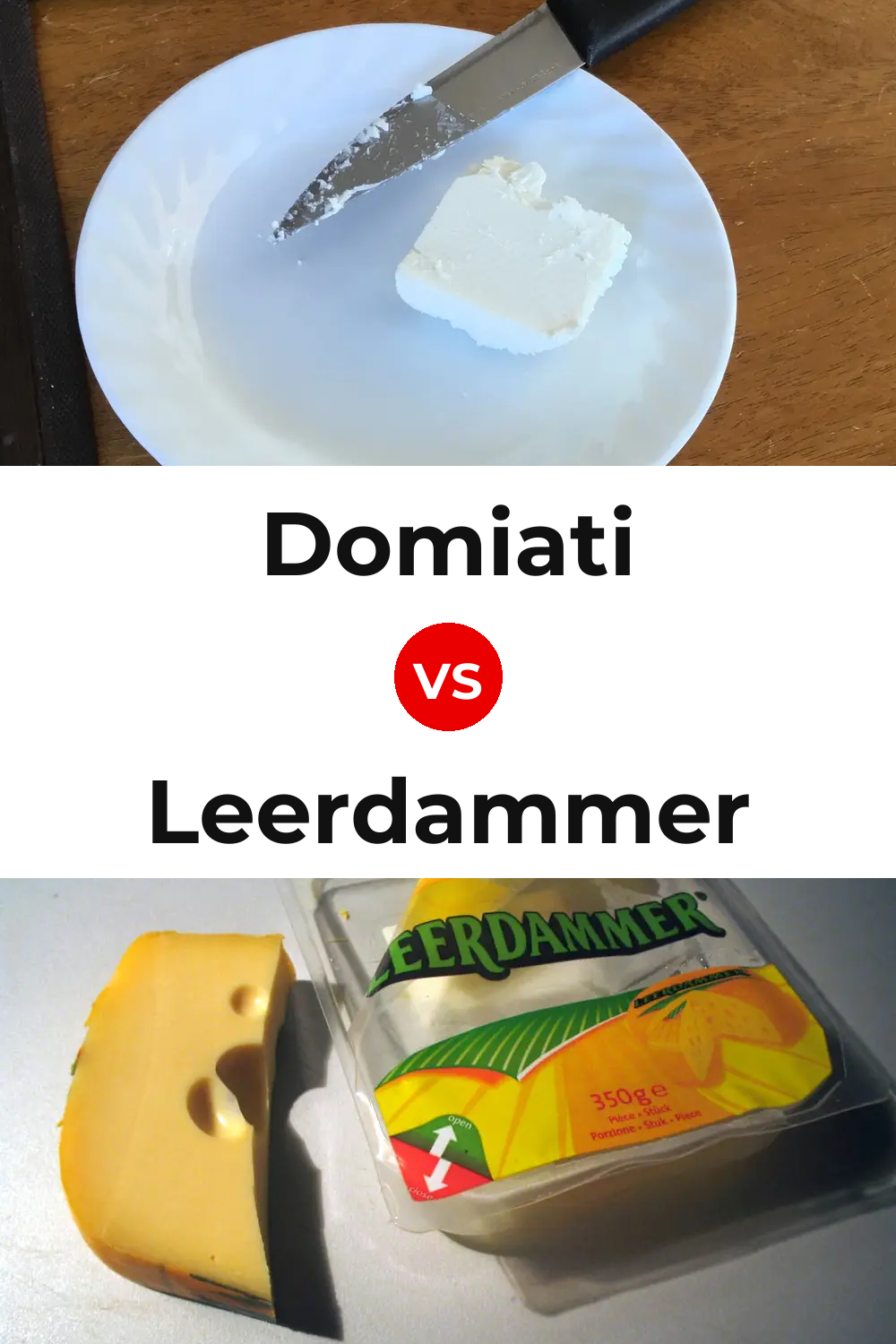 Domiati Cheese vs Leerdammer Cheese Pinterest comparison