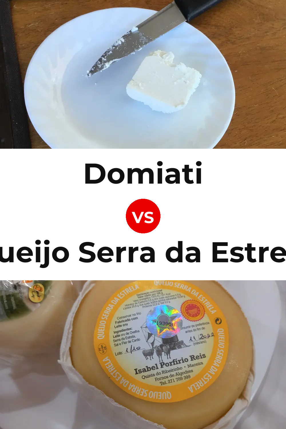 Domiati Cheese vs Queijo Serra da Estrela Pinterest comparison