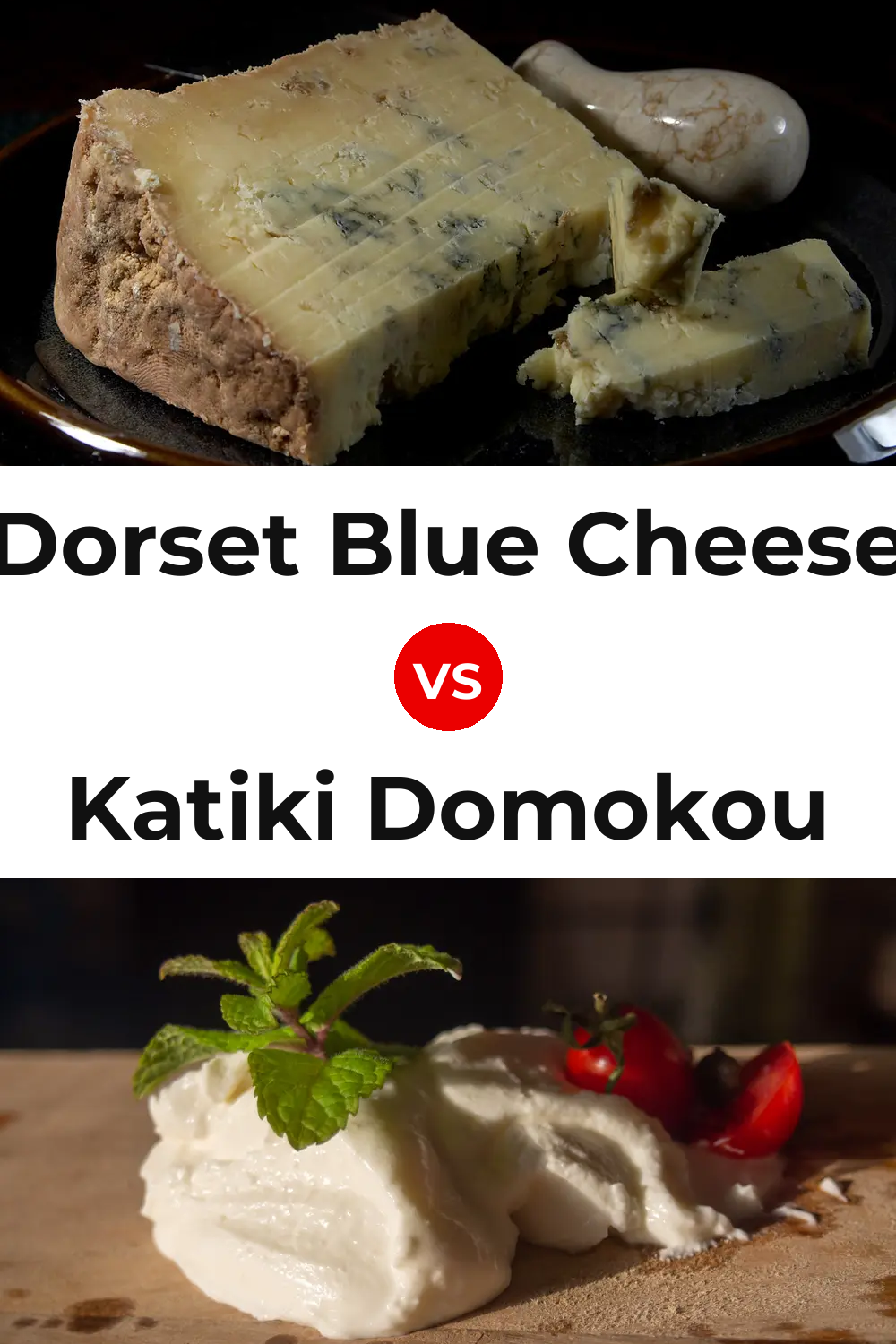 Dorset Blue Cheese vs Katiki Domokou Cheese Pinterest comparison