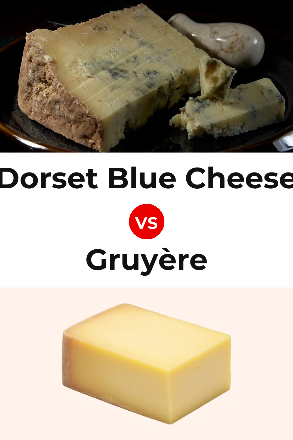 Dorset Blue Cheese vs Gruyère Cheese Pinterest comparison