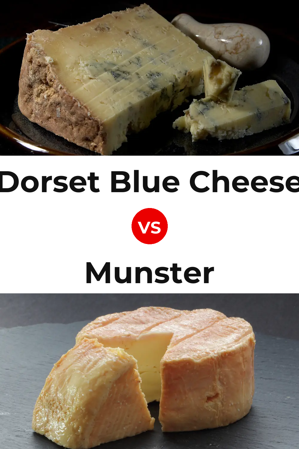 Dorset Blue Cheese vs Munster Cheese Pinterest comparison