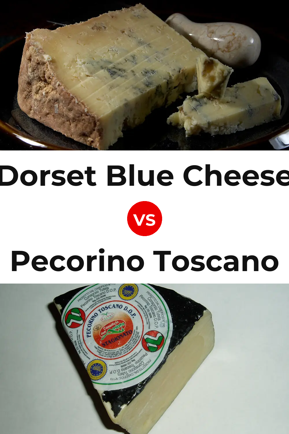 Dorset Blue Cheese vs Pecorino Toscano Cheese Pinterest comparison