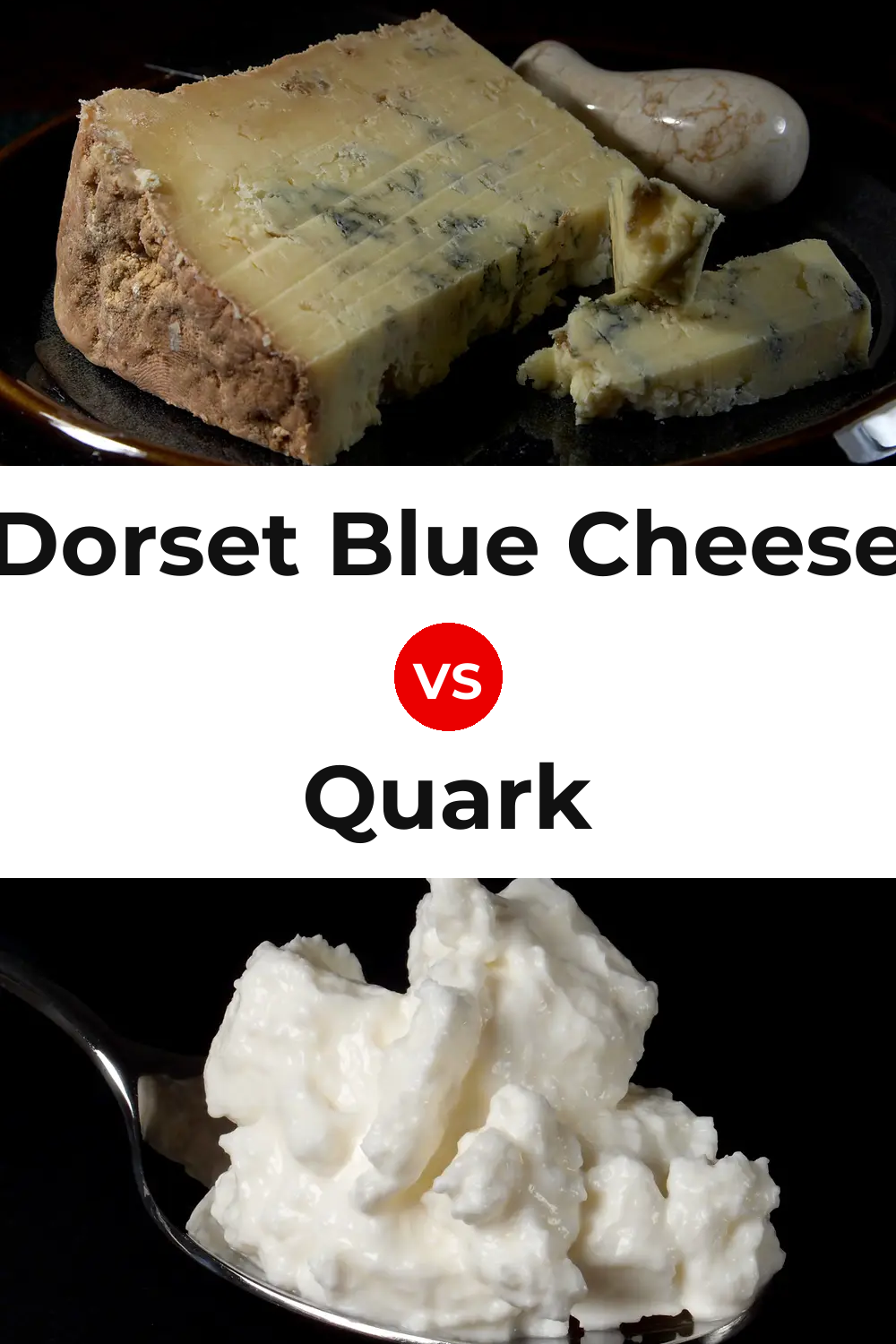 Dorset Blue Cheese vs Quark Cheese Pinterest comparison