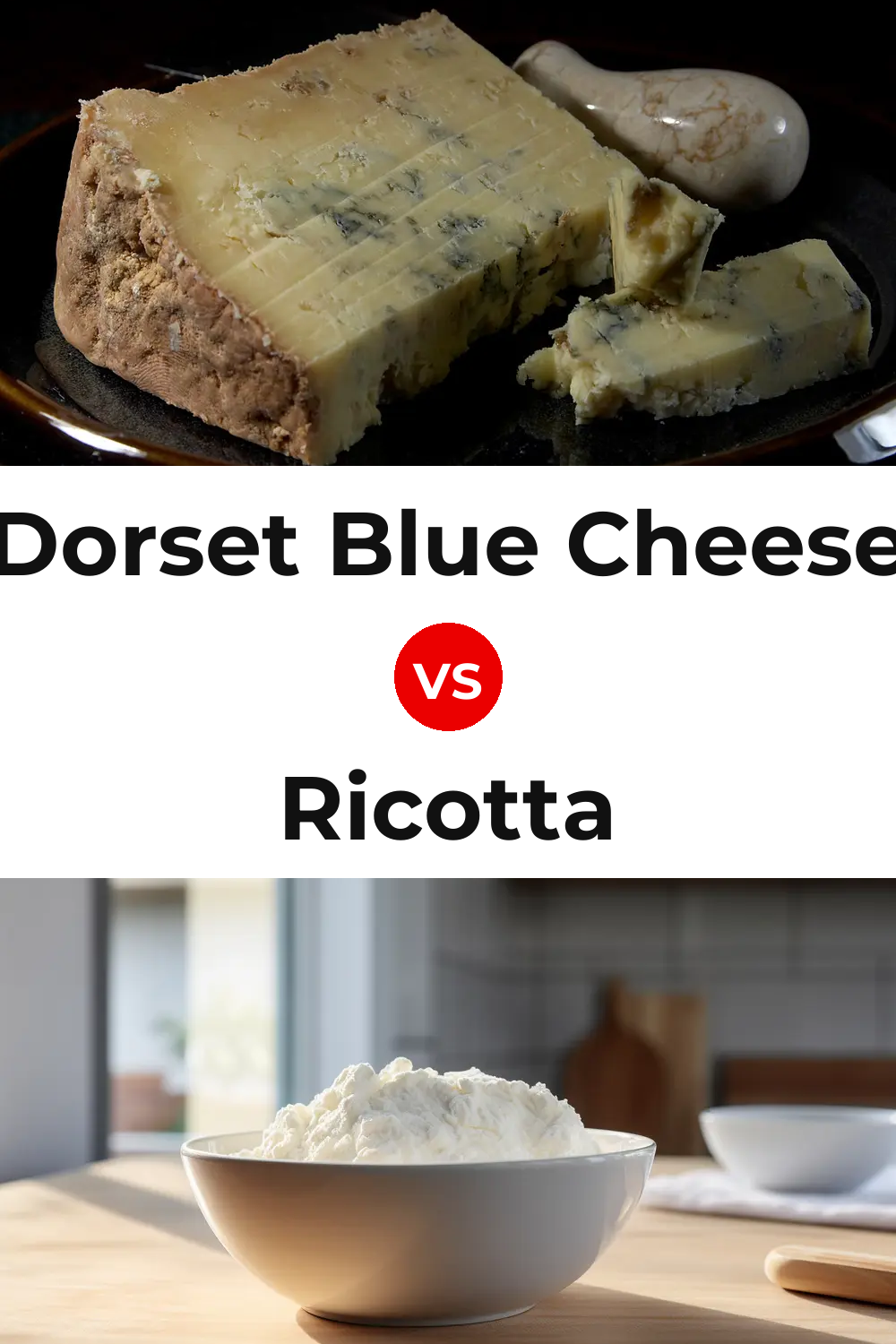 Dorset Blue Cheese vs Ricotta Cheese Pinterest comparison