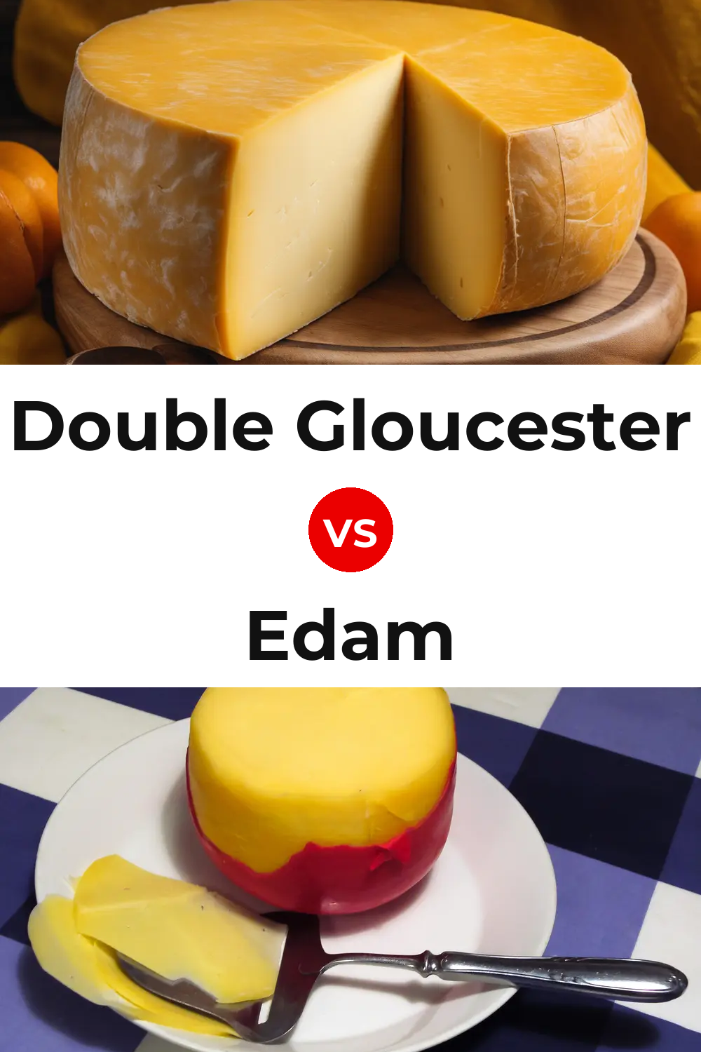 Double Gloucester Cheese vs Edam Cheese Pinterest comparison