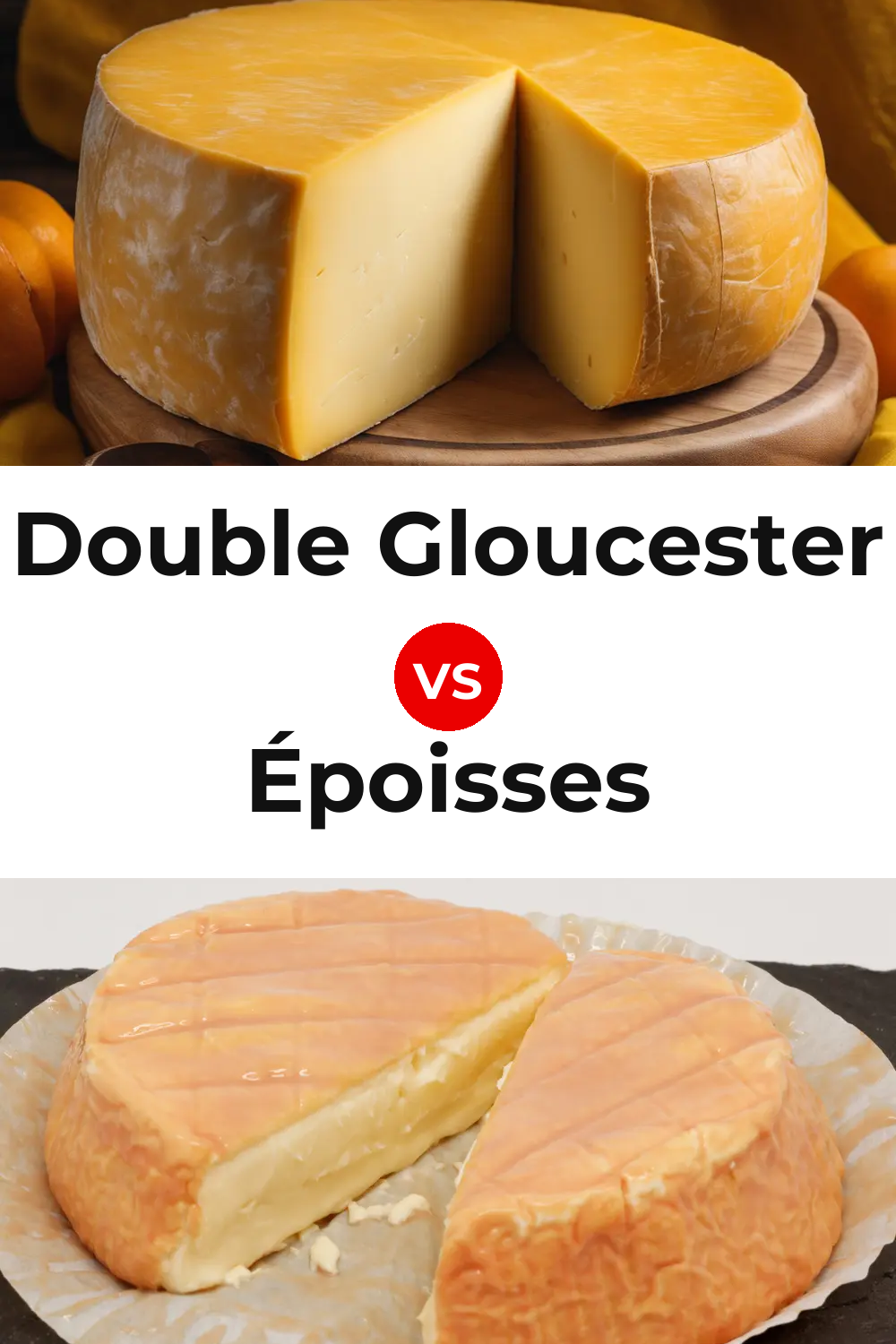 Double Gloucester Cheese vs Époisses Cheese Pinterest comparison