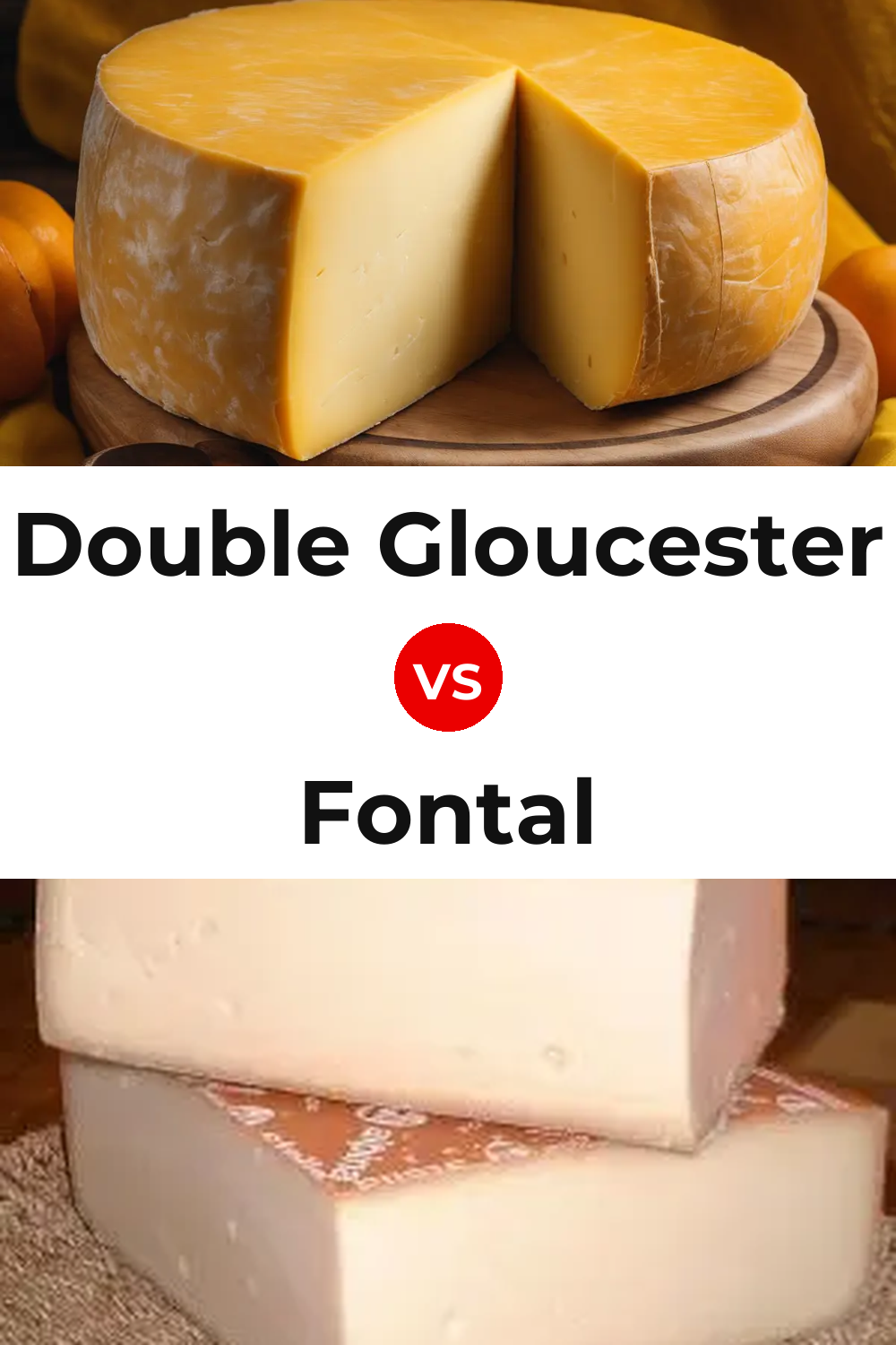 Double Gloucester Cheese vs Fontal Cheese Pinterest comparison