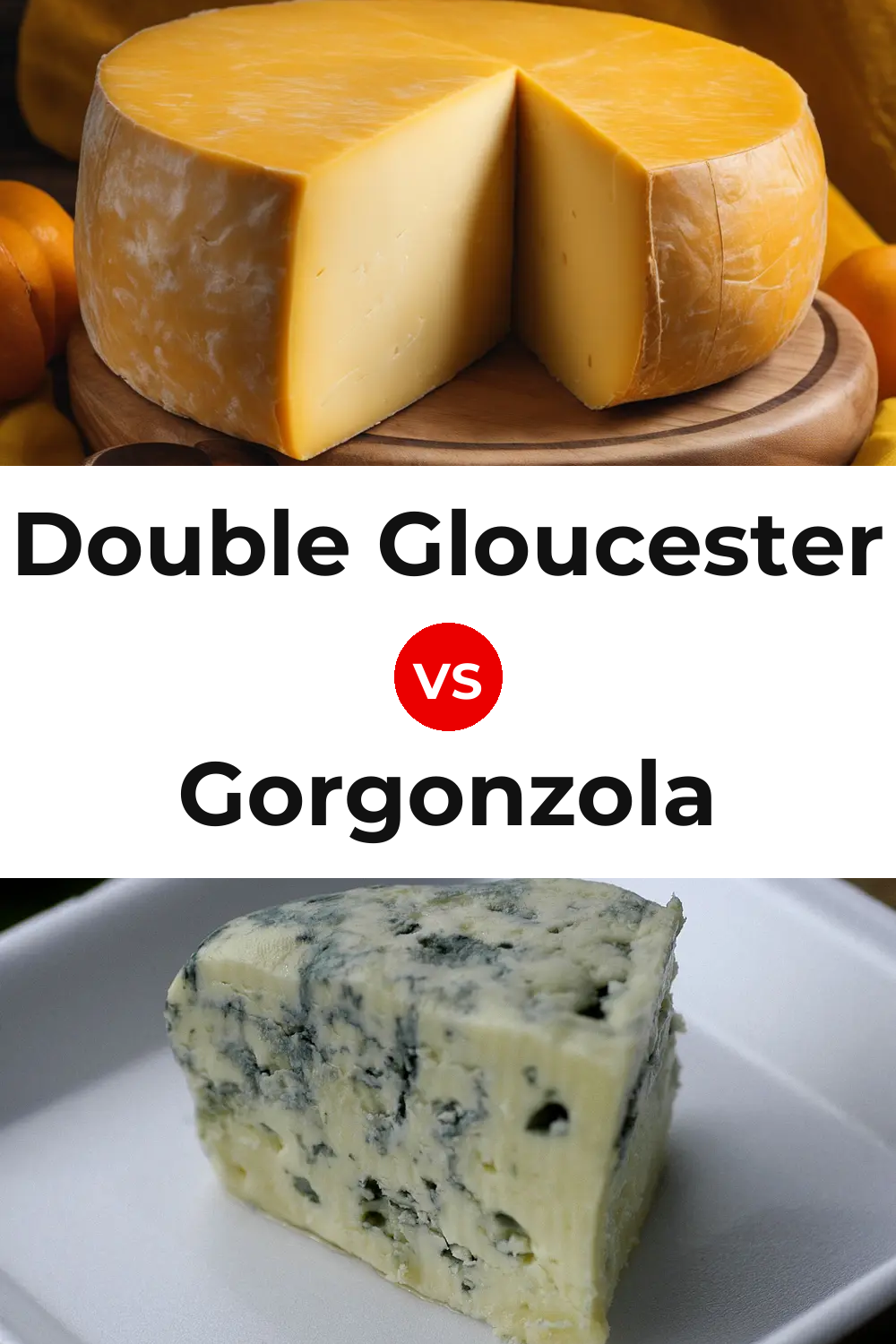 Double Gloucester Cheese vs Gorgonzola Cheese Pinterest comparison