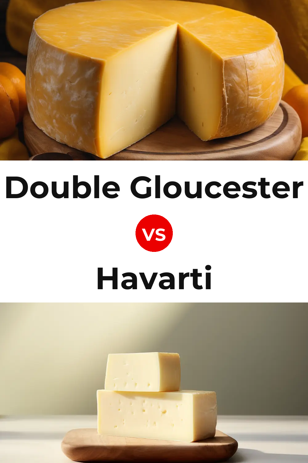 Double Gloucester Cheese vs Havarti Cheese Pinterest comparison