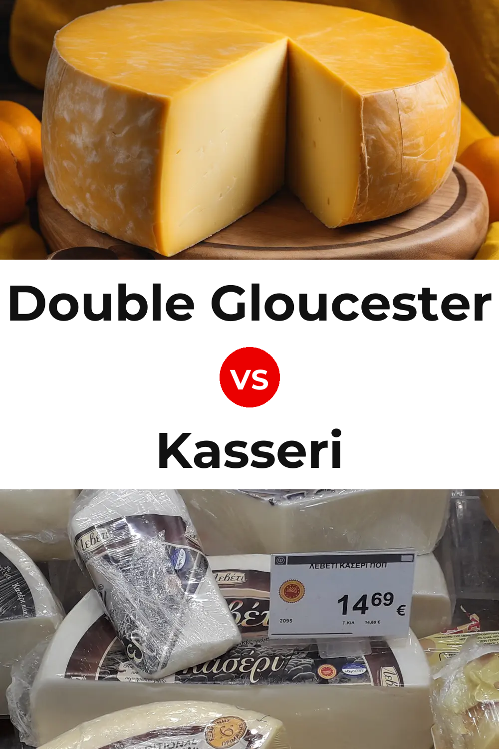 Double Gloucester Cheese vs Kasseri Cheese Pinterest comparison
