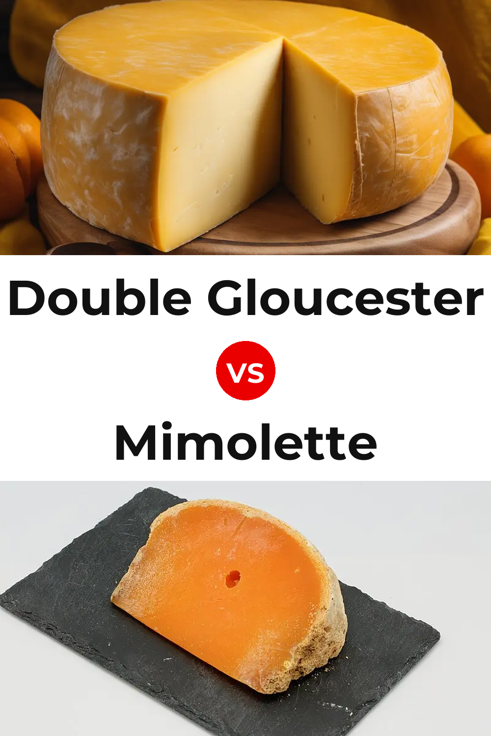 Double Gloucester Cheese vs Mimolette Cheese Pinterest comparison