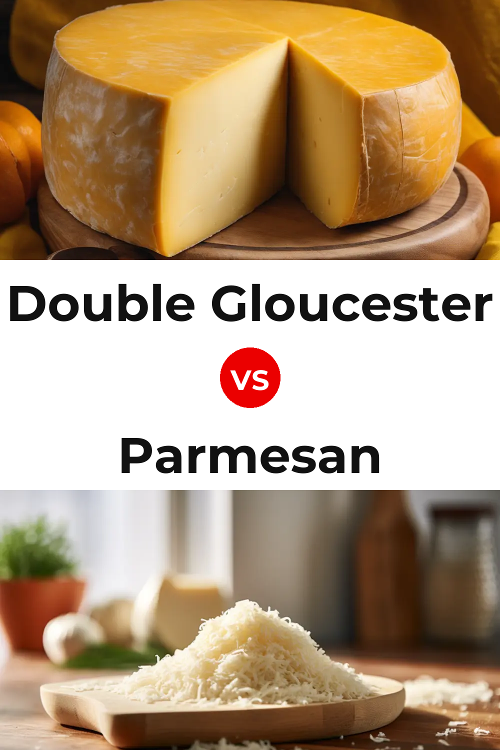 Double Gloucester Cheese vs Parmesan Cheese Pinterest comparison
