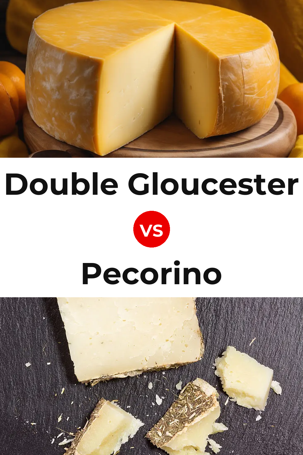 Double Gloucester Cheese vs Pecorino Cheese Pinterest comparison