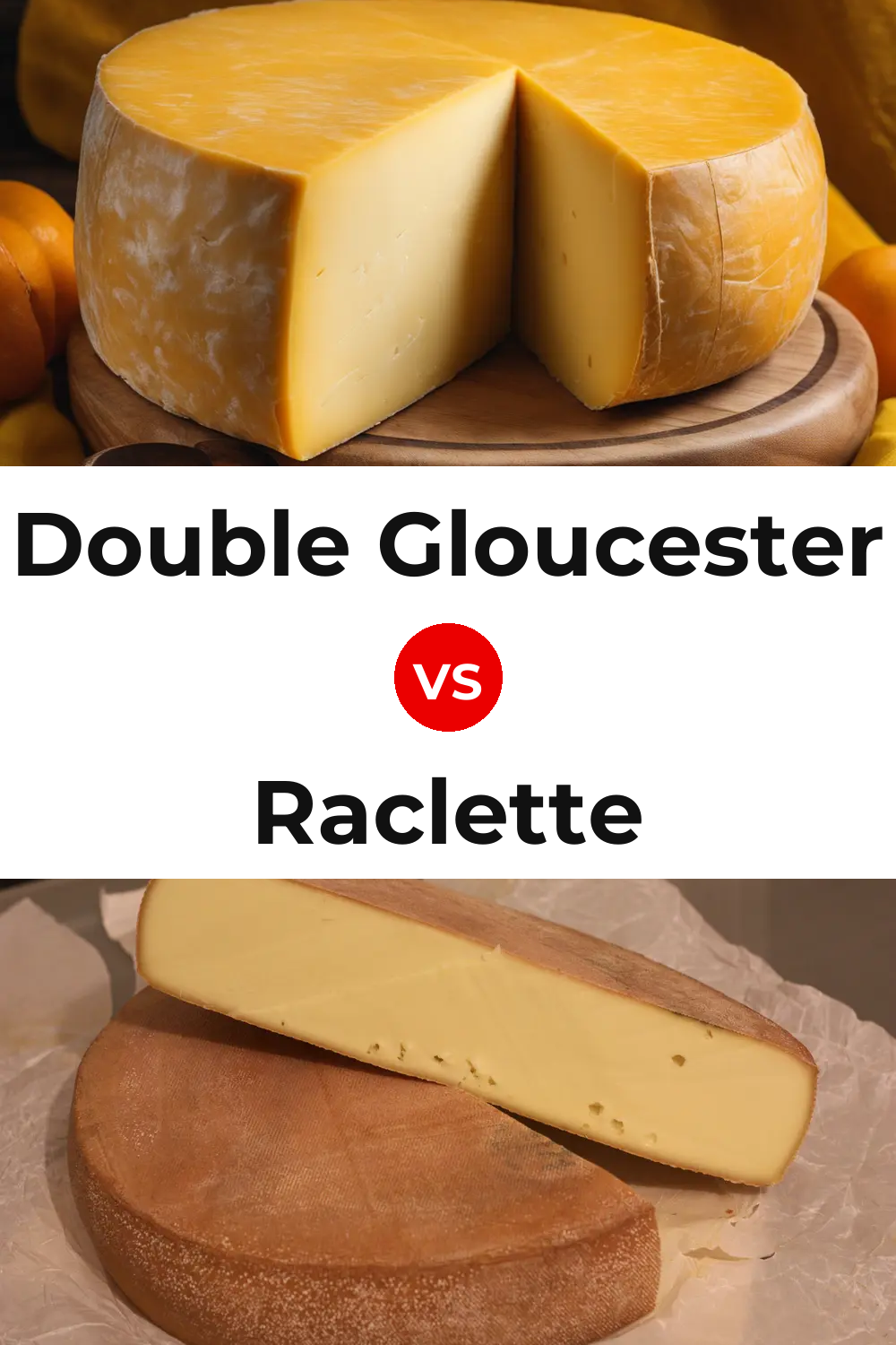 Double Gloucester Cheese vs Raclette Cheese Pinterest comparison