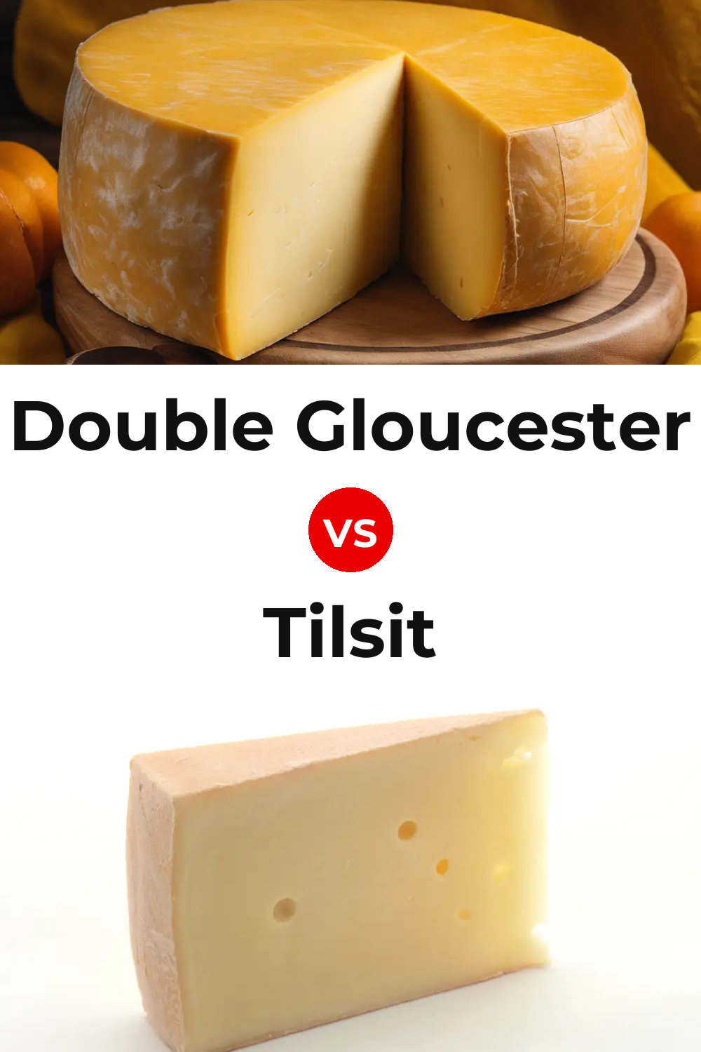 Double Gloucester Cheese vs Tilsit Cheese Pinterest comparison