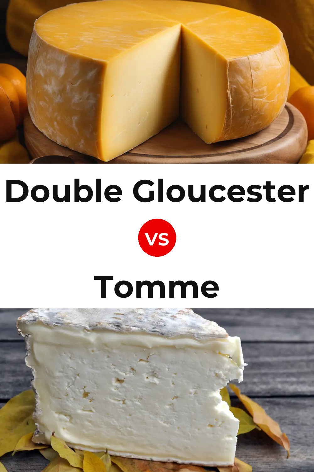 Double Gloucester Cheese vs Tomme Cheese Pinterest comparison