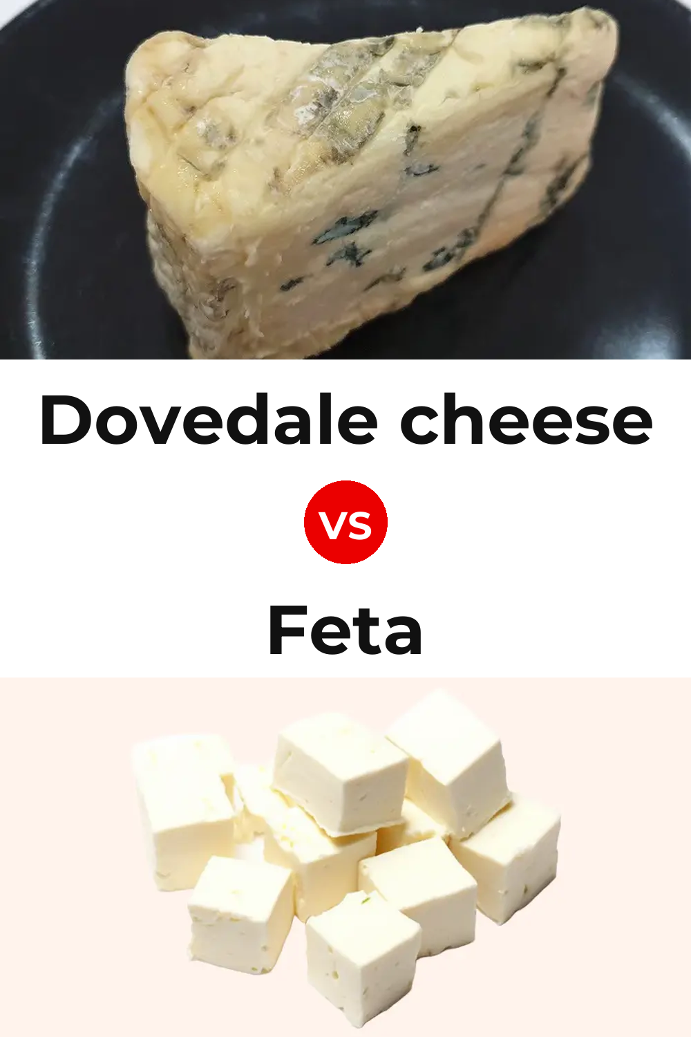 Dovedale cheese vs Feta Cheese Pinterest comparison