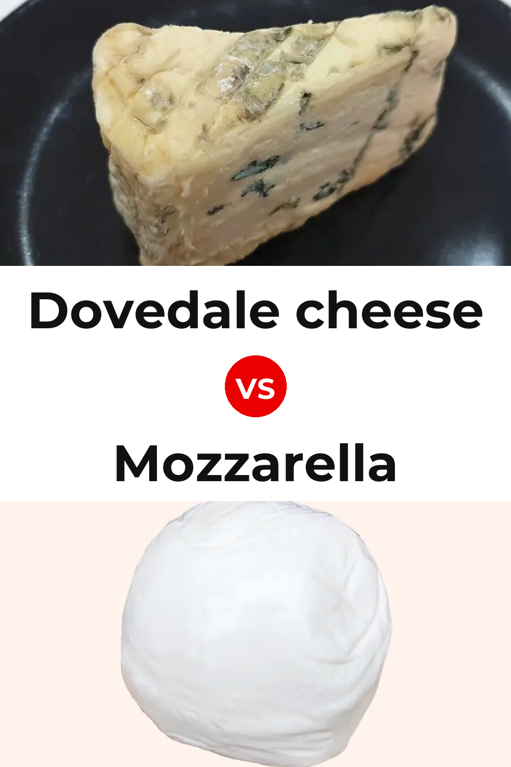 Dovedale cheese vs Mozzarella Cheese Pinterest comparison