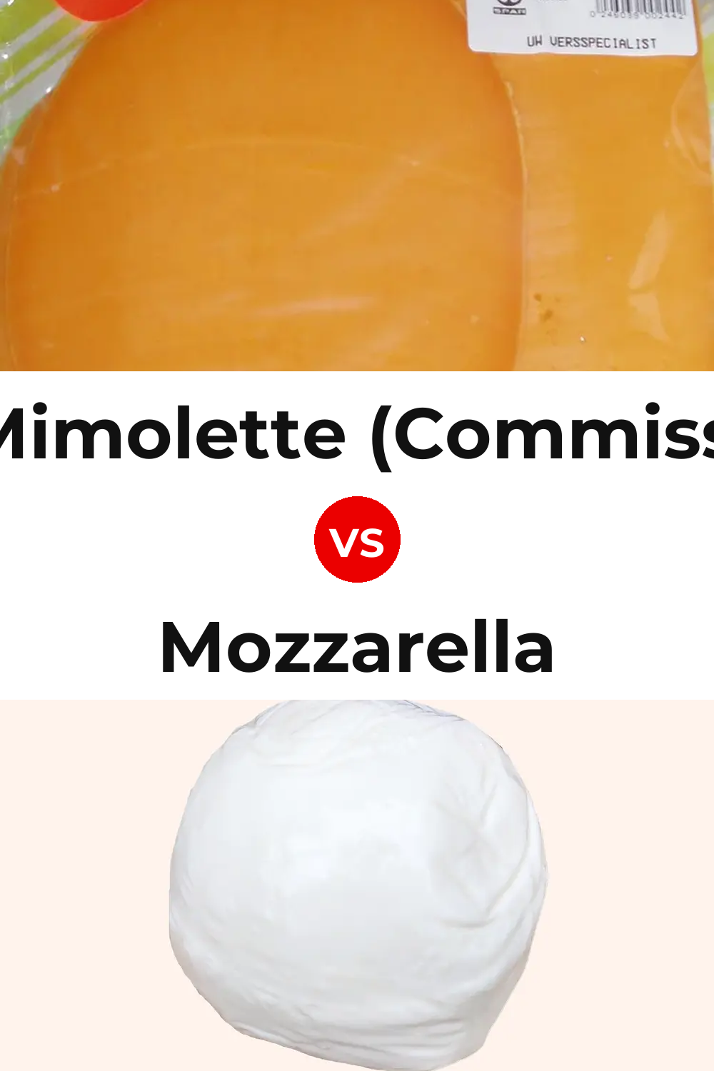 Dutch Mimolette (Commissiekaas) Cheese vs Mozzarella Cheese Pinterest comparison
