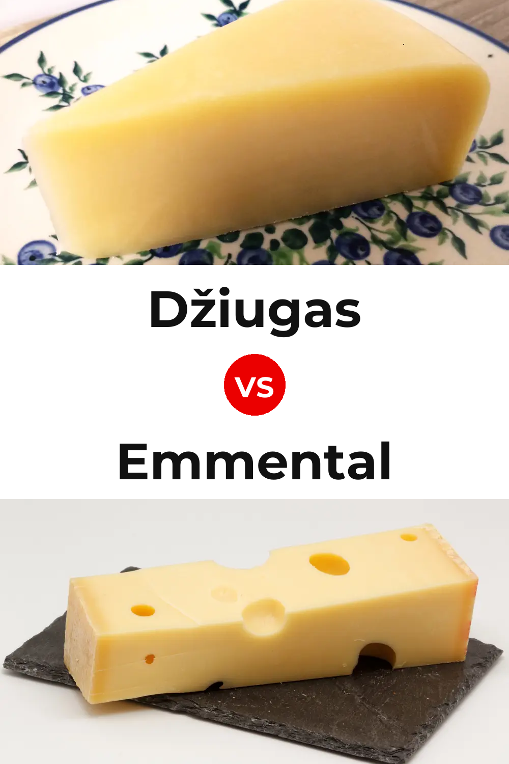 Džiugas Cheese vs Emmental Cheese Pinterest comparison