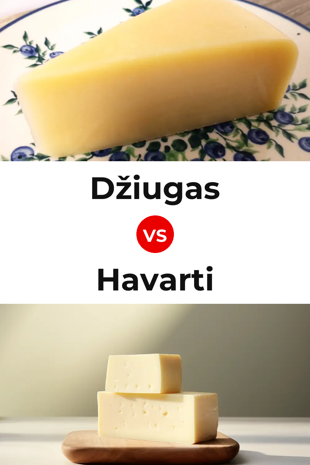 Džiugas Cheese vs Havarti Cheese Pinterest comparison