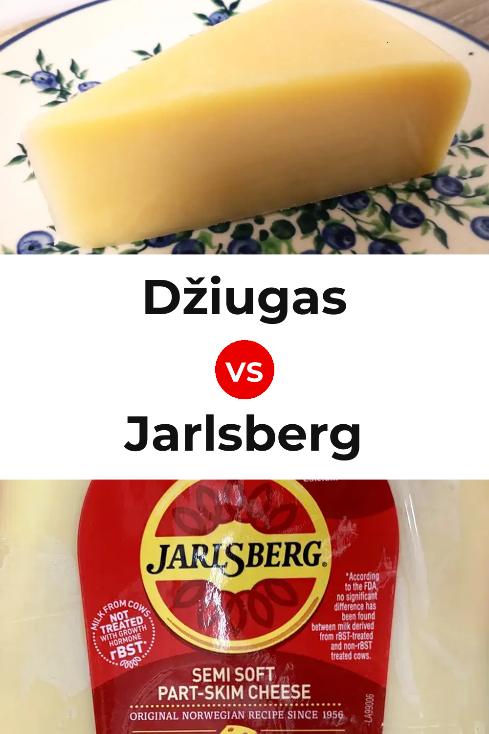 Džiugas Cheese vs Jarlsberg Cheese Pinterest comparison