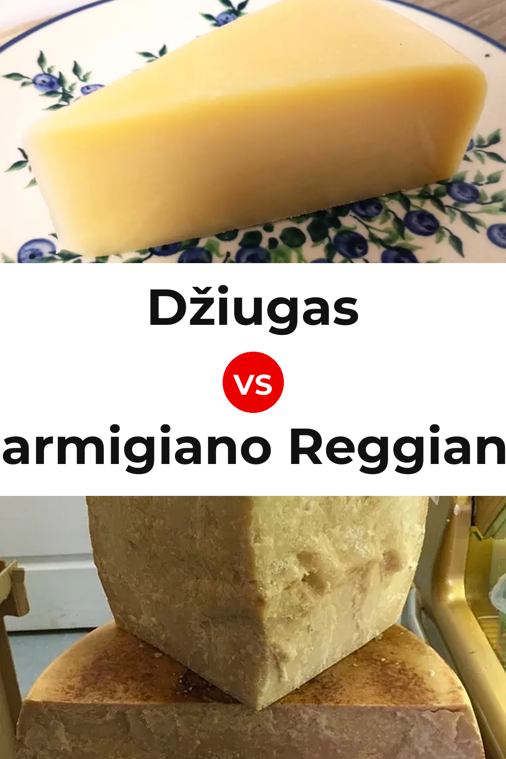 Džiugas Cheese vs Parmigiano Reggiano Cheese Pinterest comparison
