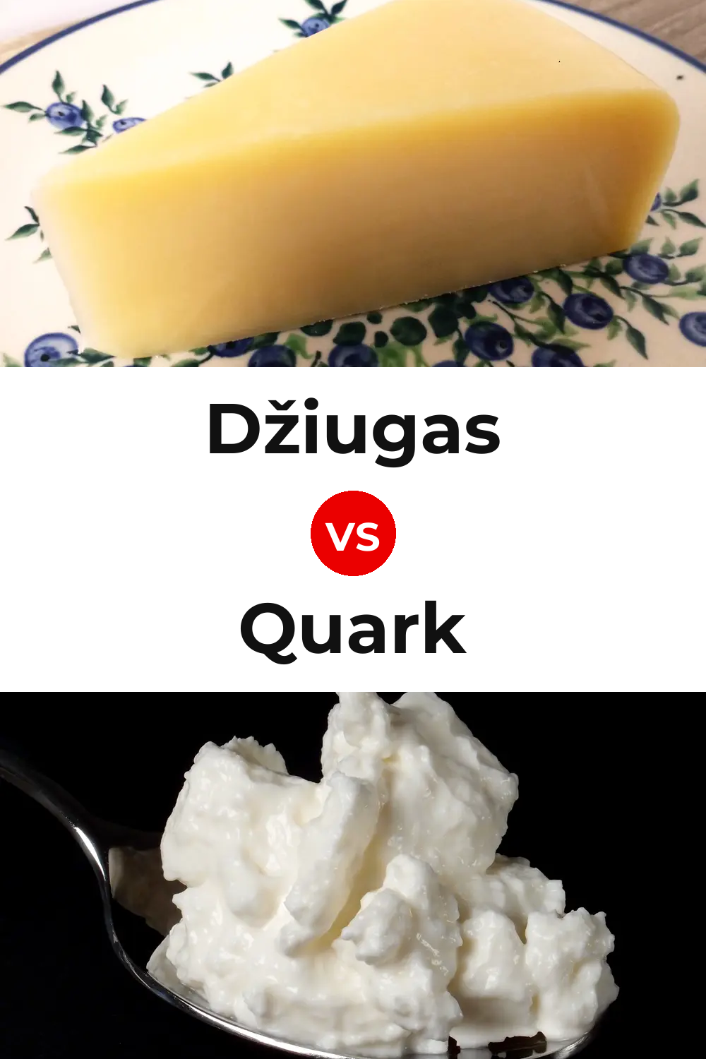 Džiugas Cheese vs Quark Cheese Pinterest comparison