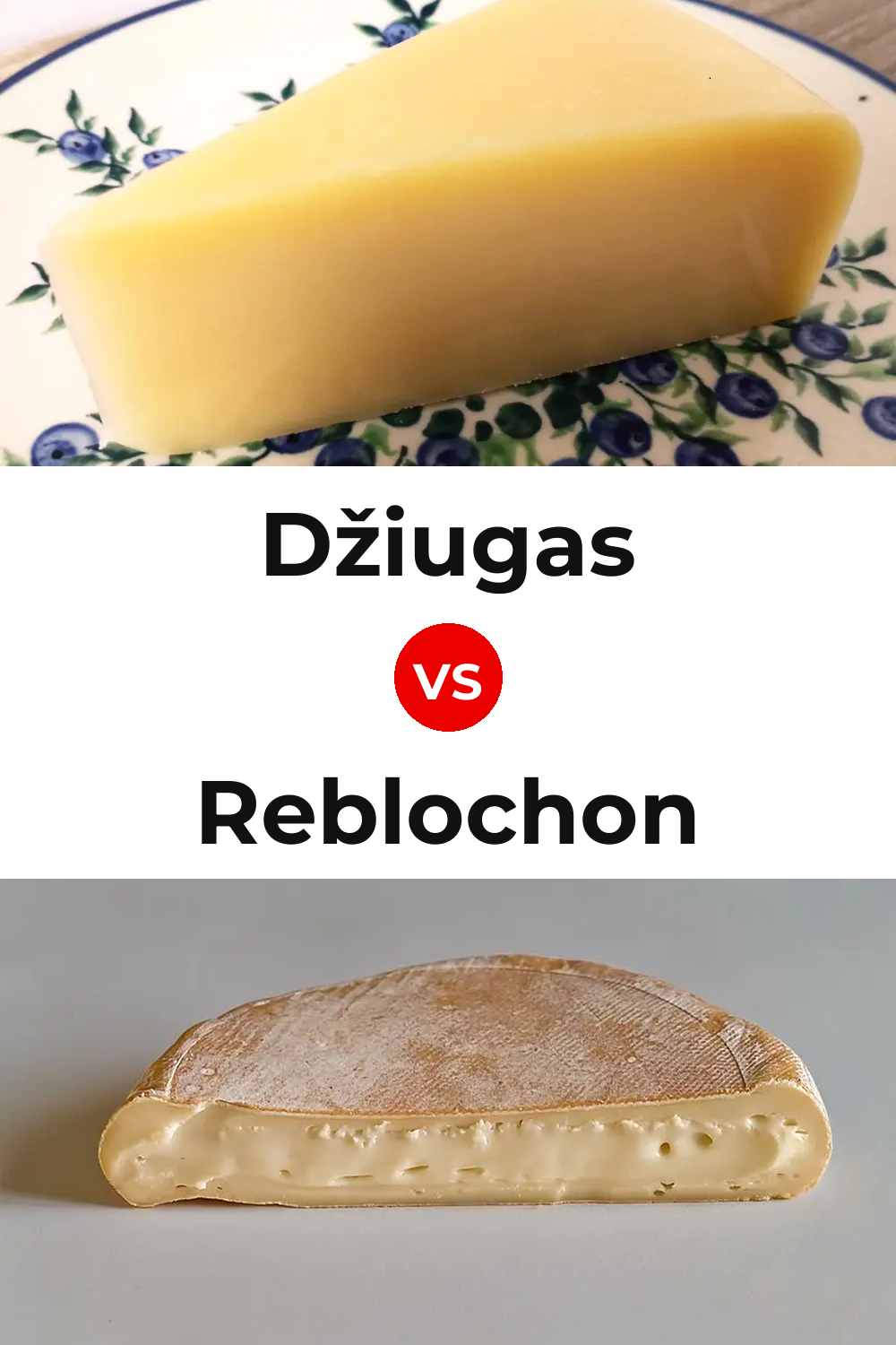 Džiugas Cheese vs Reblochon Cheese Pinterest comparison