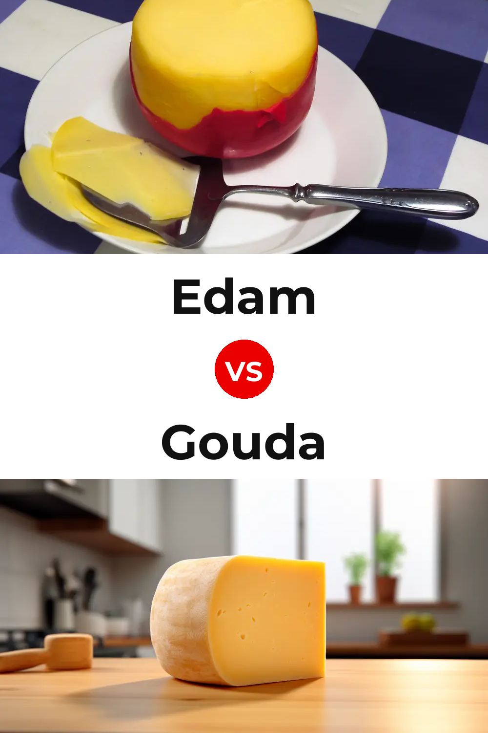 Edam Cheese vs Gouda Cheese Pinterest comparison