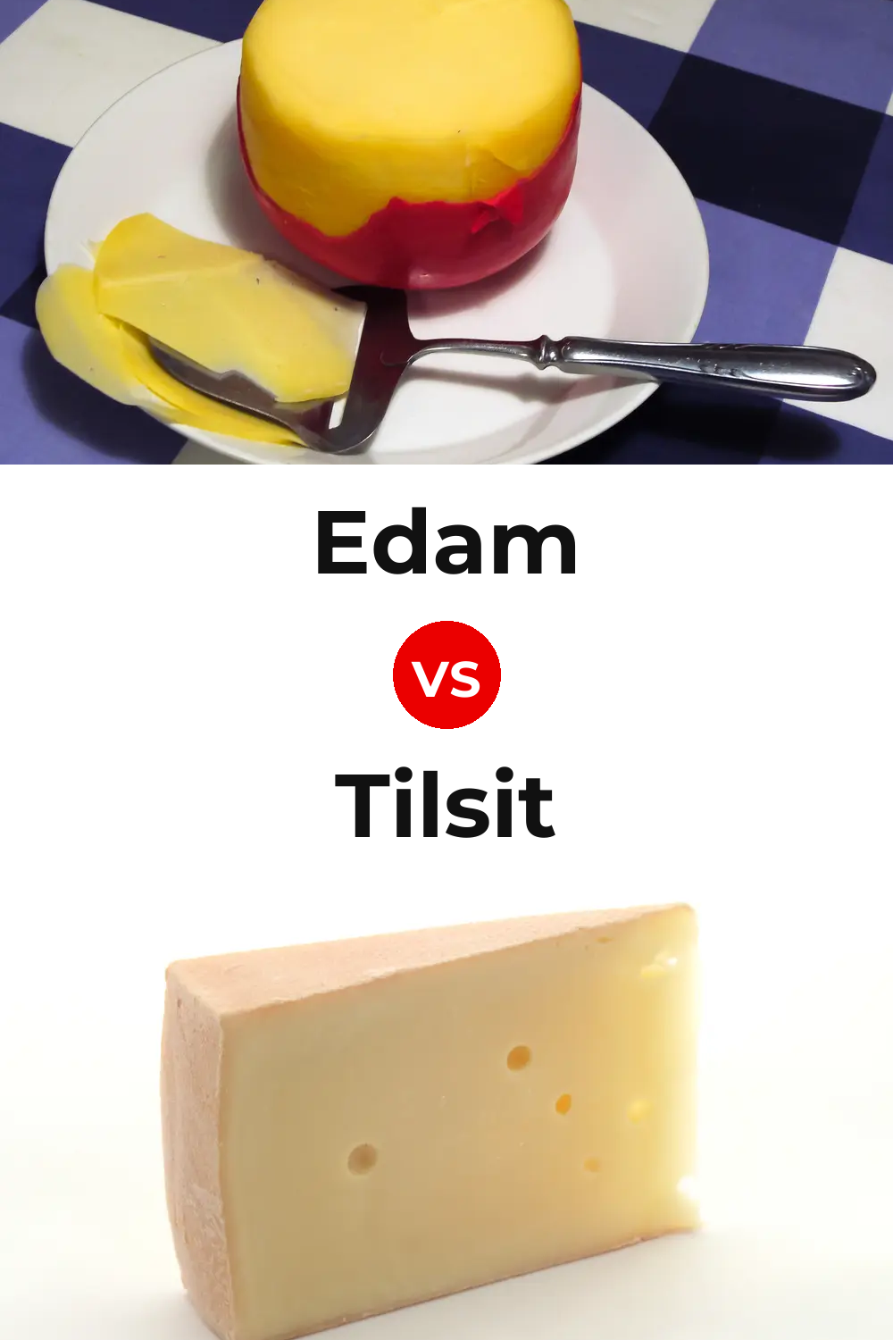 Edam Cheese vs Tilsit Cheese Pinterest comparison
