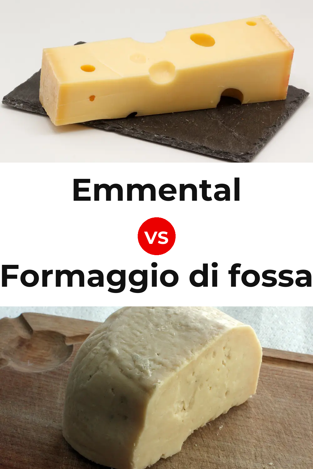 Emmental Cheese vs Formaggio di fossa Cheese Pinterest comparison