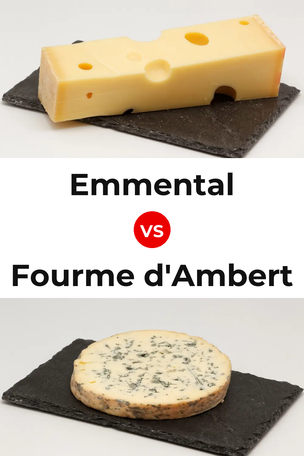 Emmental Cheese vs Fourme d'Ambert Cheese Pinterest comparison