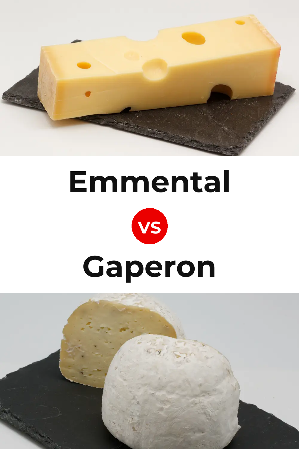 Emmental Cheese vs Gaperon Cheese Pinterest comparison