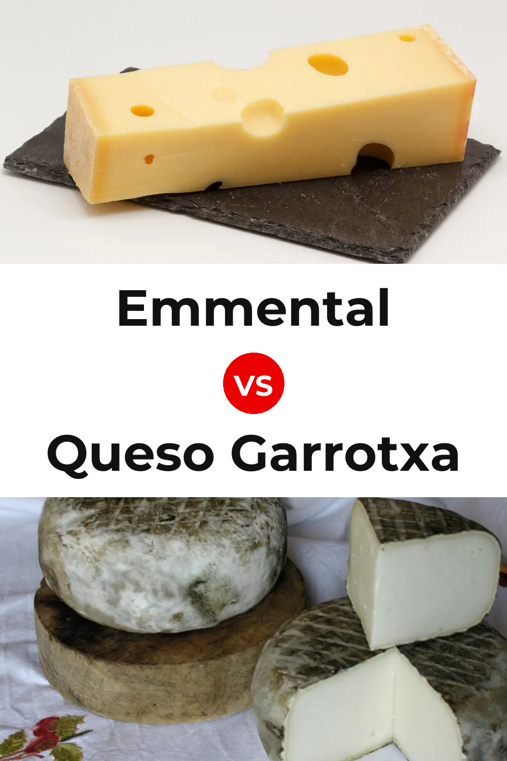 Emmental Cheese vs Queso Garrotxa Pinterest comparison