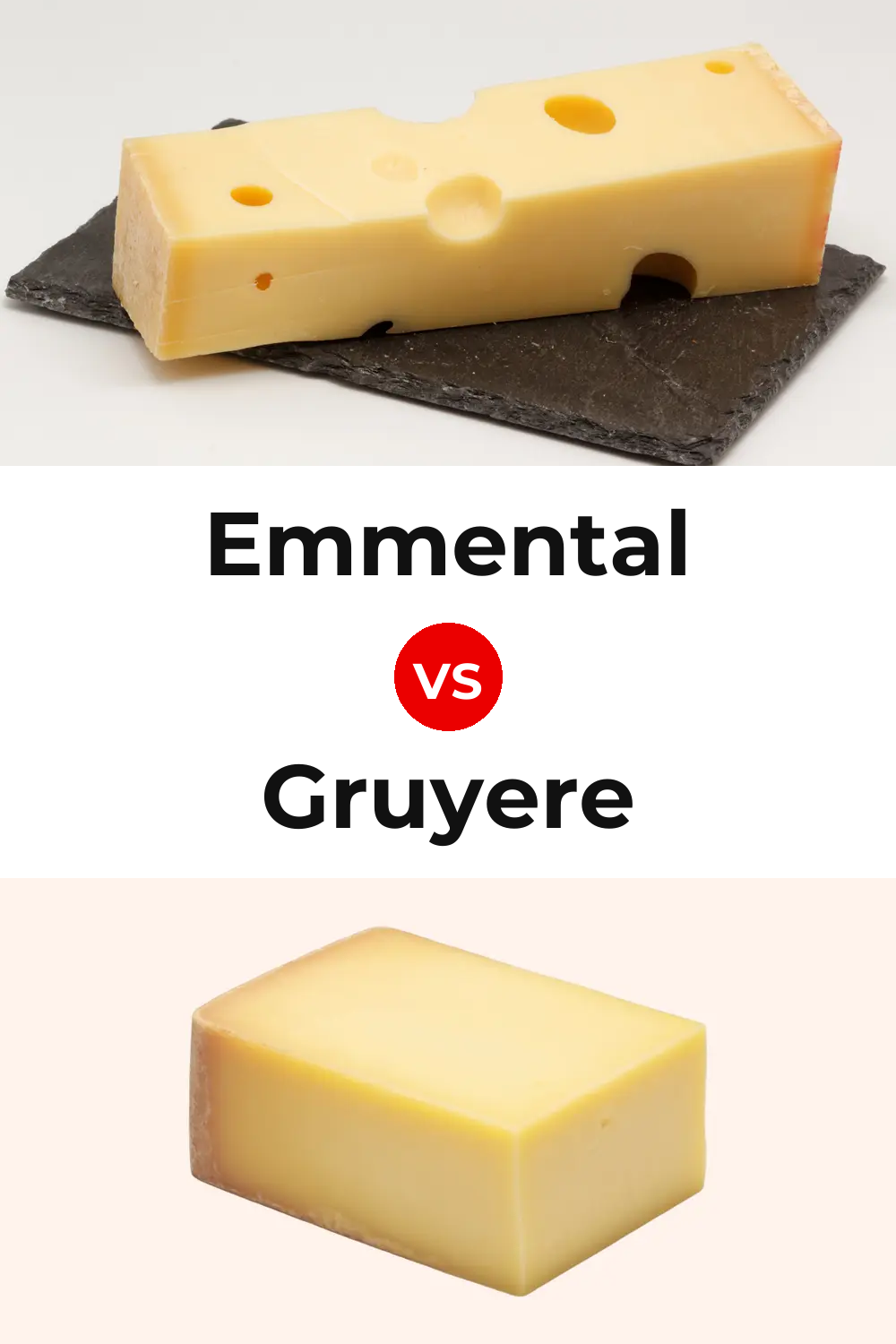 Emmental Cheese vs American Gruyere Cheese Pinterest comparison