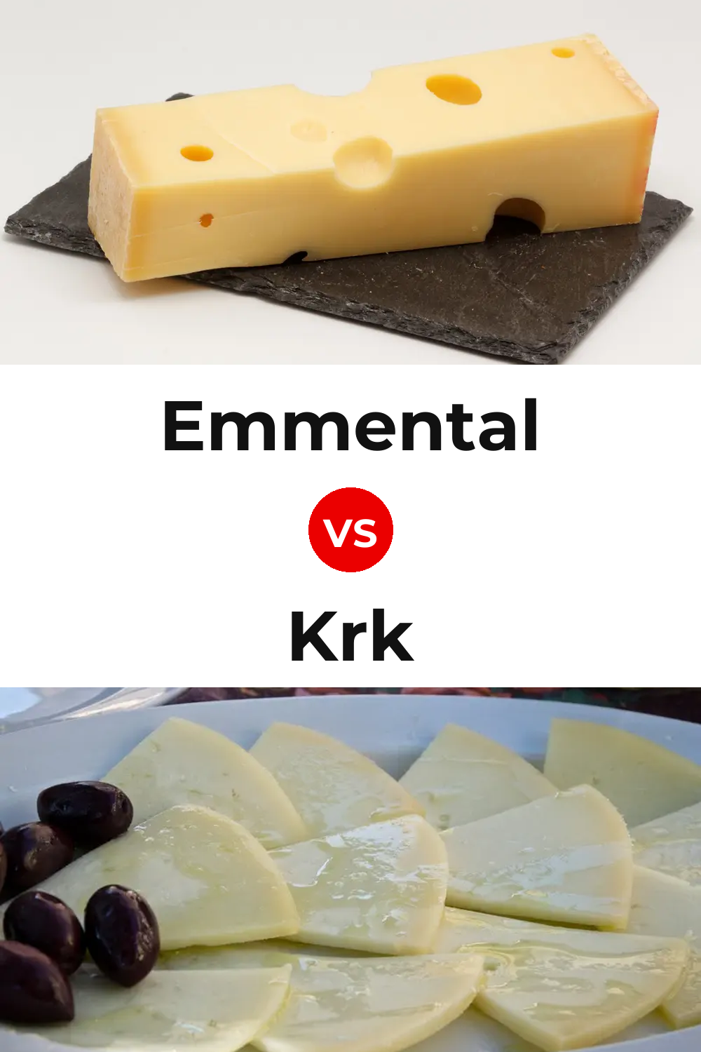 Emmental Cheese vs Krk Cheese Pinterest comparison