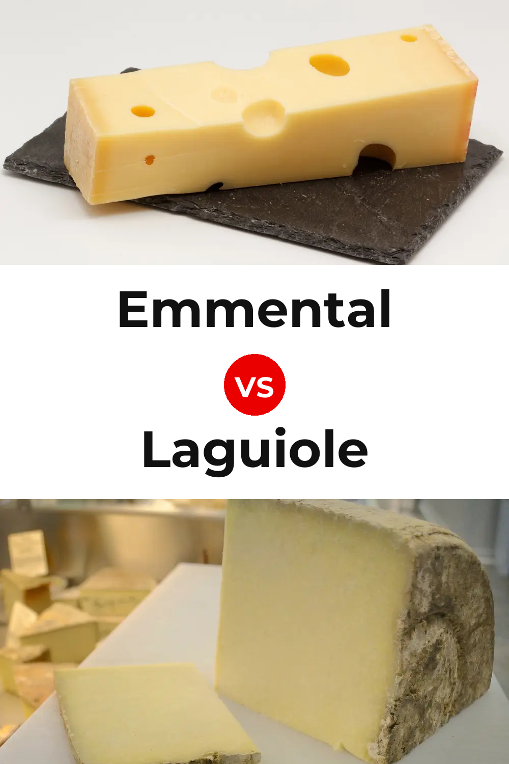 Emmental Cheese vs Laguiole Cheese Pinterest comparison