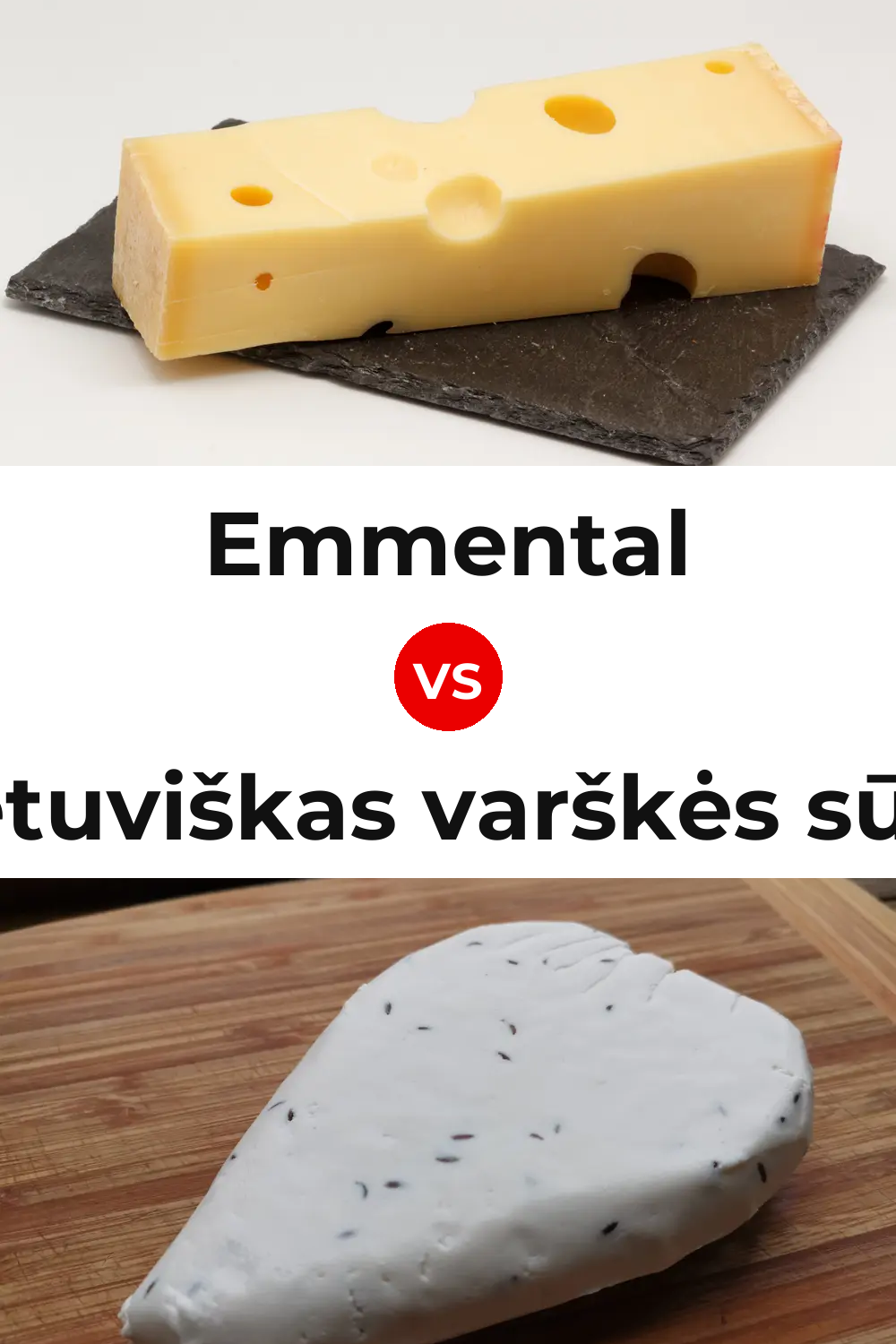 Emmental Cheese vs Lietuviškas varškės sūris Cheese Pinterest comparison
