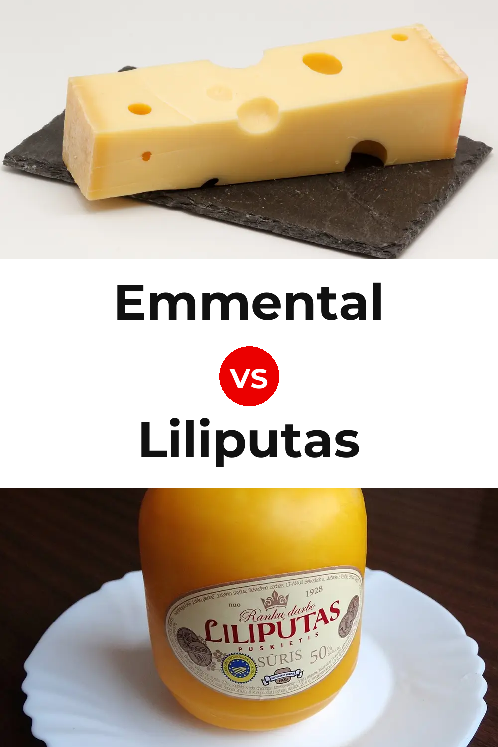 Emmental Cheese vs Liliputas Cheese Pinterest comparison