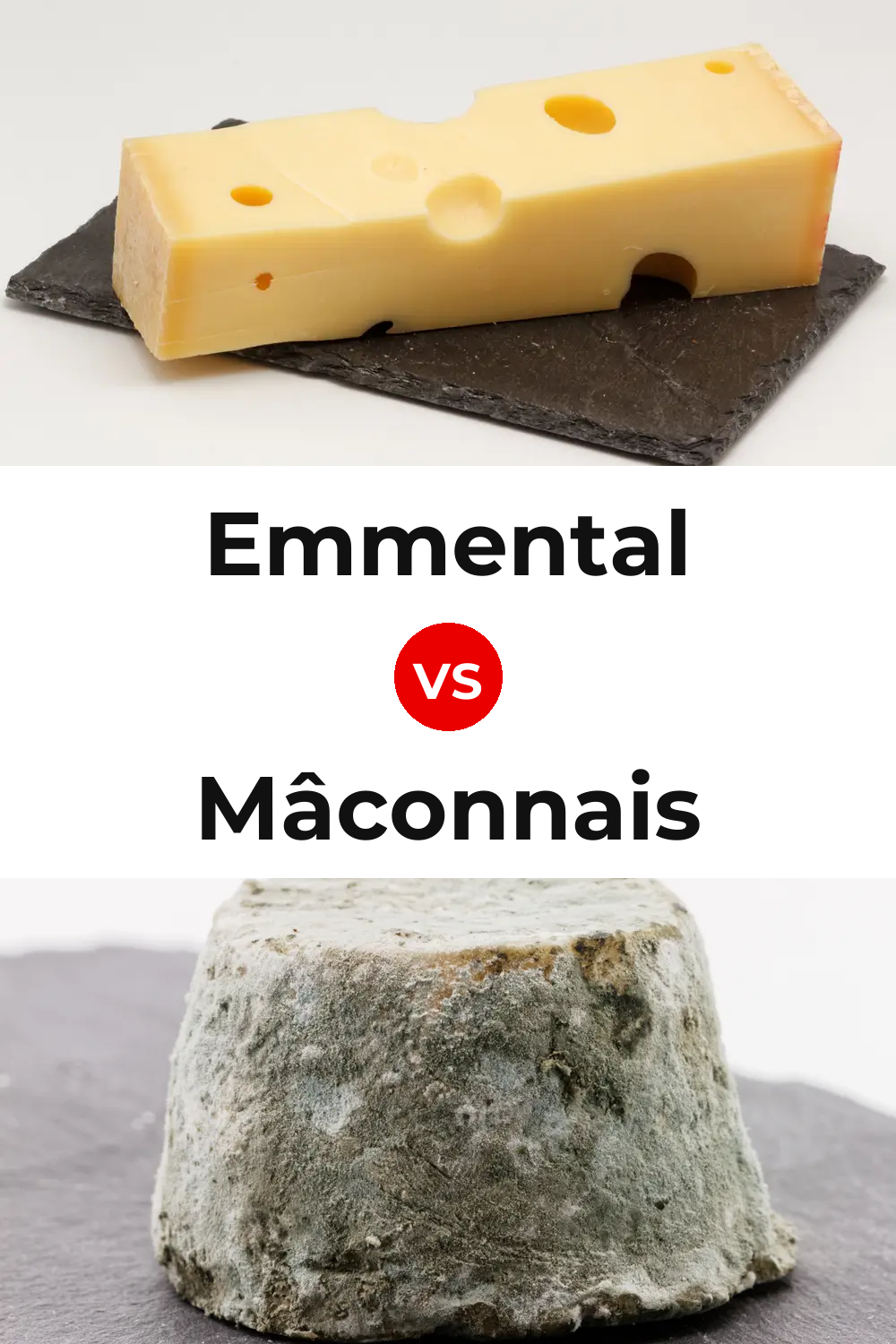 Emmental Cheese vs Mâconnais Cheese Pinterest comparison
